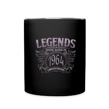 Legnden were born in 1964 60th birthday Sayings - Full Colour Mug - black - Front