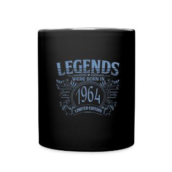 Legnden were born in 1964 60th birthday Sayings - Full Colour Mug - black - Front