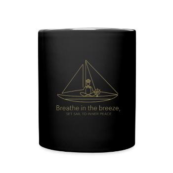 Voilier Silhouette Minimaliste - Mug uni - noir - Devant