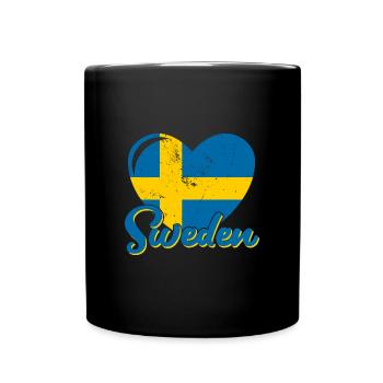 Schweden Sverige Volk Stockholm Schwedisch - Tasse einfarbig - Schwarz - Vorne