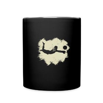 Volleyball Beach Grunge Vintage - Full Colour Mug - black - Front