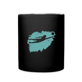 Volleyball Beach Grunge Vintage - Full Colour Mug - black - Front