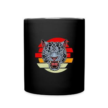 Kasachstan Herkunft Schneeleopard National - Tasse einfarbig - Schwarz - Vorne