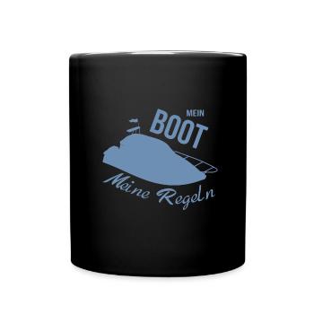 My Boat My Rules Motorboat - Full Colour Mug - black - Front