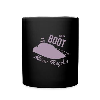 My Boat My Rules Motorboat - Full Colour Mug - black - Front