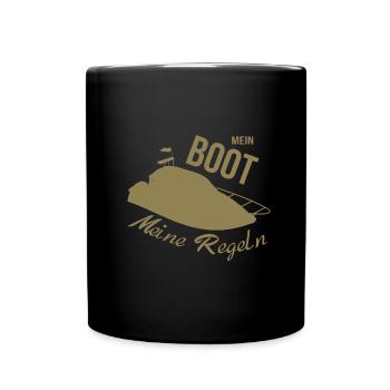 My Boat My Rules Motorboat - Full Colour Mug - black - Front