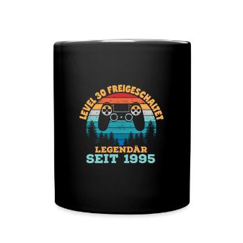 Level 30 Freigeschaltet – Legendär seit 1995 - Tasse einfarbig - Schwarz - Vorne