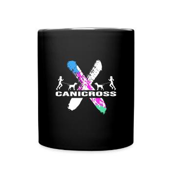 canicross dog sport dog training running with dog - Full Colour Mug - black - Front