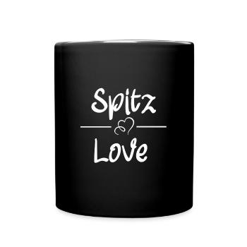 Spitz Love - Tasse einfarbig - Schwarz - Vorne