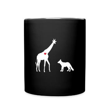 Giraffe Gewaltfreie Kommunikation - Tasse einfarbig - Schwarz - Vorne