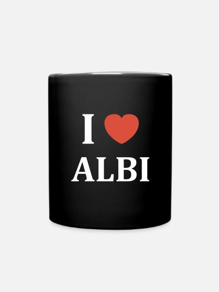 Ich liebe Albi - Tasse einfarbig - Schwarz
