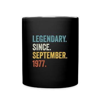45 Years Old Legendary Since September 1977 45th - Full Colour Mug - black - Front
