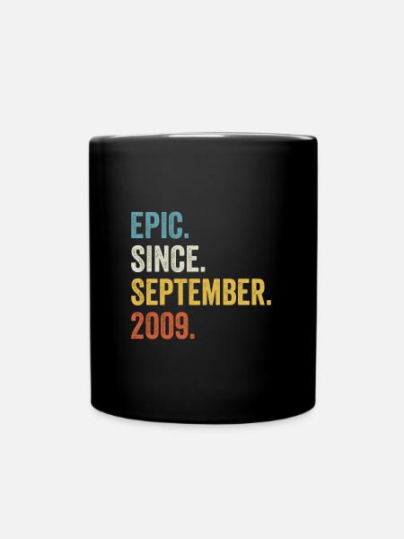 Epic Since September 2009 13. Geburtstag - Tasse einfarbig - Schwarz