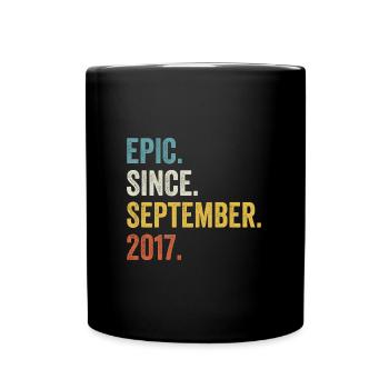 5 Years Old Epic Since September 2017 5th Birthday - Full Colour Mug - black - Front