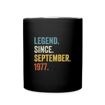 45 Years Old Legend Since September 1977 45th - Full Colour Mug - black - Front