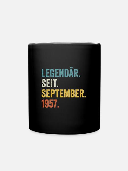 65 Jahre Legendär Seit September 1957 65. - Tasse einfarbig - Schwarz