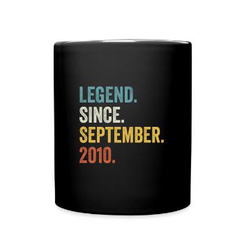 12 Years Old Legend Since September 2010 12th - Full Colour Mug - black - Front