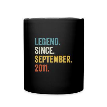 Légende Depuis septembre 2011 11ème anniversaire - Mug uni - noir - Devant