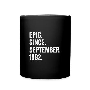 40 Years Old Epic Since September 1982 40th - Full Colour Mug - black - Front