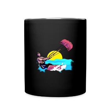 Kitesurfer Kiter Kitesurfen Kitesurf - Mug uni - noir - Devant