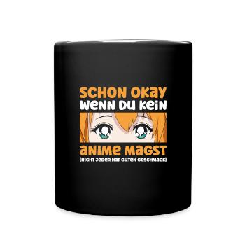 Anime Manga Otaku Kawaii Anime Girl - Tasse einfarbig - Schwarz - Vorne