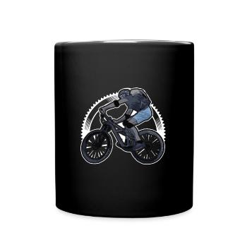 MTB Downhill Mountainbike Downhill Bike - Tasse einfarbig - Schwarz - Vorne