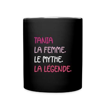 La femme le mythe la légende tania - Mug uni - noir - Devant