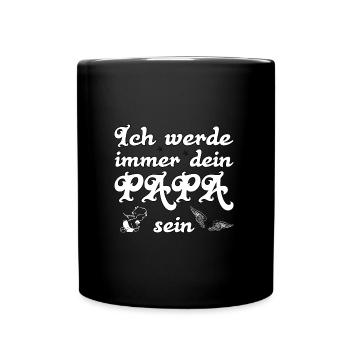 Sterneneltern - Ich werde immer dein Papa sein - Tasse einfarbig - Schwarz - Vorne