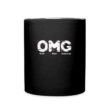 OMG Old Man Gaming Acronyme Gamer Word Game - Mug uni - noir - Devant