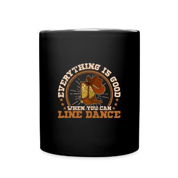 Tänzer Western Linedance Country Tanzen - Tasse einfarbig - Schwarz - Vorne