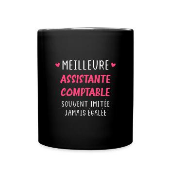 Meilleure assistante comptable - Mug uni - noir - Devant