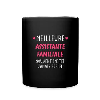 Meilleure assistante familiale - Mug uni - noir - Devant