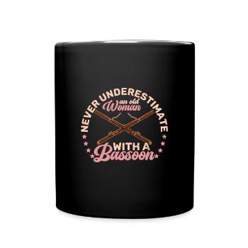 Orchester Musik Musiker Fagott Bassoon - Tasse einfarbig - Schwarz - Vorne