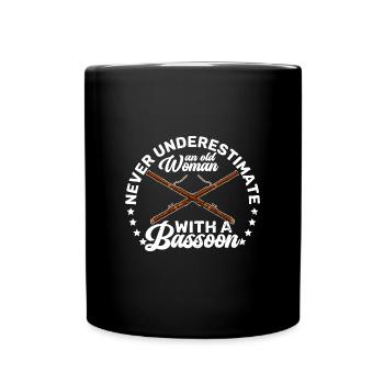 Orchester Musik Musiker Fagott Bassoon - Tasse einfarbig - Schwarz - Vorne
