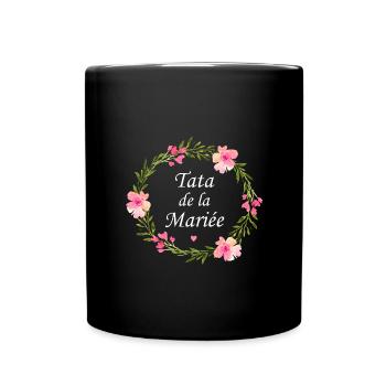 Tata de la mariée - Mug uni - noir - Devant