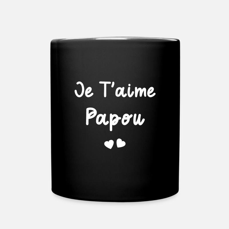 je t'aime Papou - Mug uni - noir