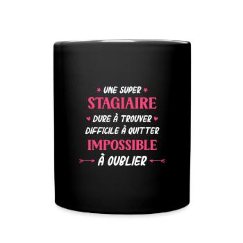 Super Stagiaire - Mug uni - noir - Devant