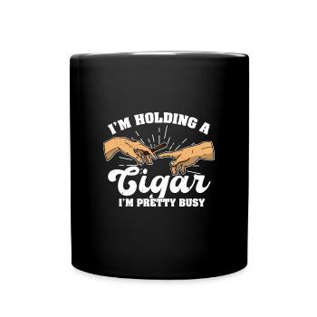 Kubanische Zigarre Rauchen Liebahber Cigar - Tasse einfarbig - Schwarz - Vorne