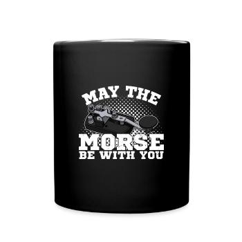 Mortar Radio Radio Amateur Radio Morse - Full Colour Mug - black - Front
