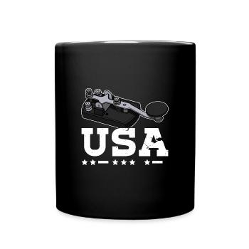 Morse Radio Technician Radio Mortar Hobby Ham - Full Colour Mug - black - Front