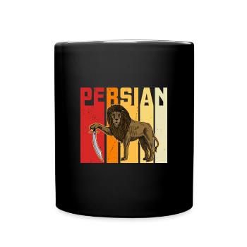 Persien Perser Löwe Sonne Iran Geschichte - Tasse einfarbig - Schwarz - Vorne