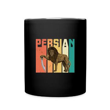 Persien Perser Löwe Sonne Iran Geschichte - Tasse einfarbig - Schwarz - Vorne