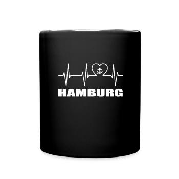 Hamburg - Tasse einfarbig - Schwarz - Vorne