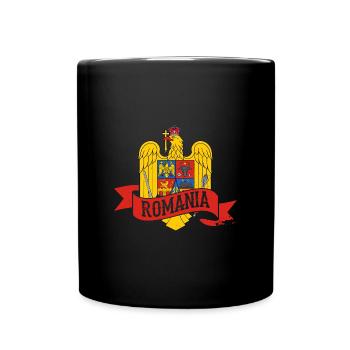 Roumanie Histoire Couleurs nationales Balkans - Mug uni - noir - Devant
