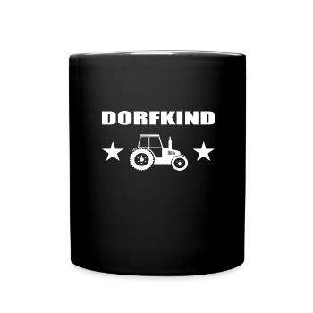 Dorfkind - Tasse einfarbig - Schwarz - Vorne