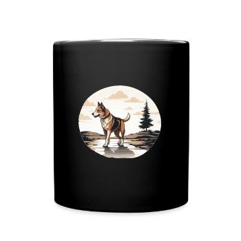 logo de promenade de chien - Mug uni - noir - Devant