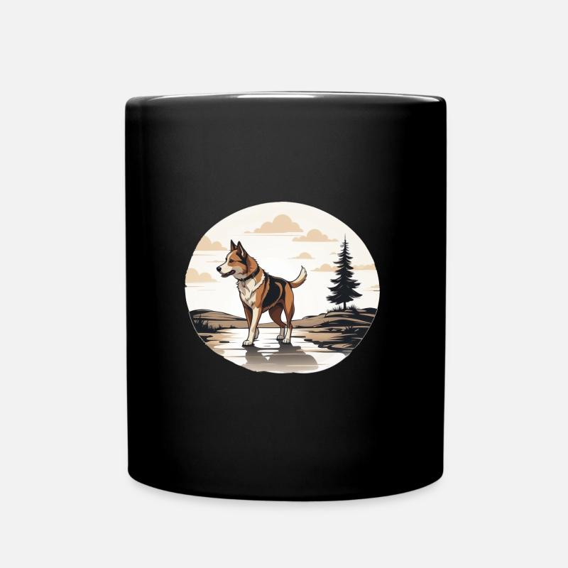 Logo für Hundespaziergänge - Tasse einfarbig - Schwarz