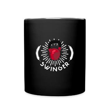 Kettlebell Gym Muskelaufbau Training Fitness - Tasse einfarbig - Schwarz - Vorne