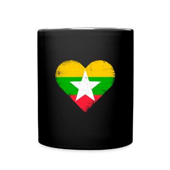 Myanmar Asien Bamar Burmesisch Urlaub Reise - Tasse einfarbig - Schwarz - Vorne