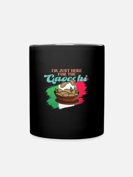 Gnocchi Teig Gericht Pasta Italien Küche Koch - Tasse einfarbig - Schwarz